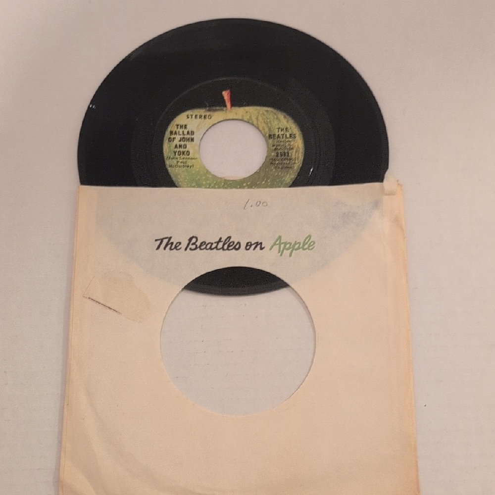 The Beatles 45 Single Vinyl Record The Ballad Of John Ans Yoko